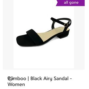 Bamboo black airy sandals size 10